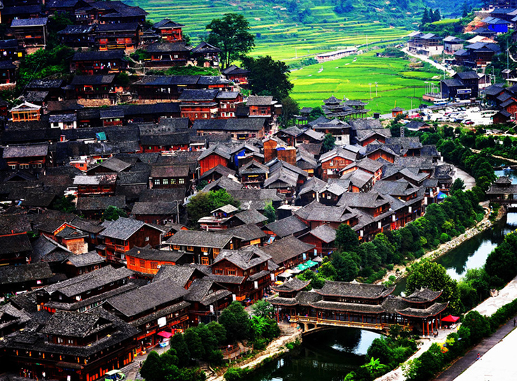 Làng cổ của người Miêu ở Tây Giang, tỉnh Quý Châu